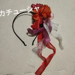 花飾り付きカチューシャ