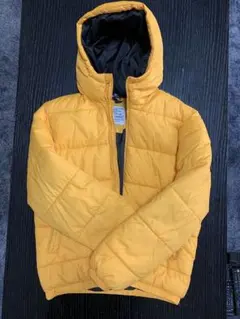 Ｈ&M イエロー フード付き ダウンジャケット