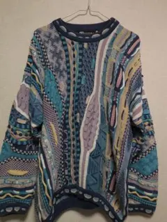 TUNDRA 3Dニット カナダ製 Coogi風 ヴィンテージ セーター