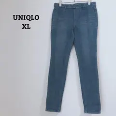 ユニクロ　ヒートテックデニムレギンスパンツ　ストレッチ　ウエストゴム　XL