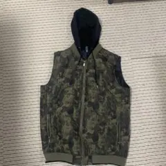 ZARA MAN フード付き迷彩ダウンベスト スケーター　swag
