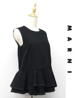 未使用⭐︎MARNI  フリルノースリーブブラウス 2026年最新】marni 季節：春夏 レディース ノースリーブ シャツ