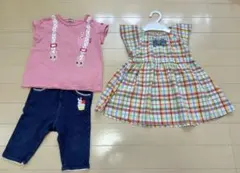 ミキハウス ホットビスケッツ 80cm 3点セット 女の子のサムネイル