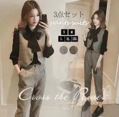 パンツスーツ 3点セット