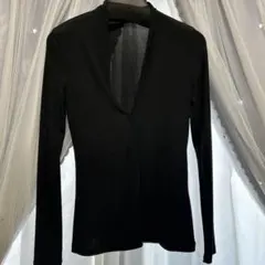 H&M 黒 長袖 トップス S