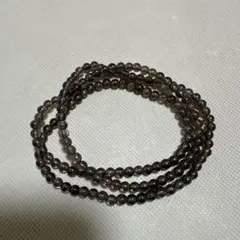 最終値下げ天然石 アイスオブシディアンブレスレット兼ネックレス、4ミリ、新品