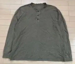 5.7 L.L.Bean エルエルビーン ヘンリーネックロンT カーキ L