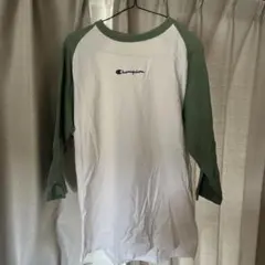 Champion 七分袖カットソー 丈長め グリーン送料込み