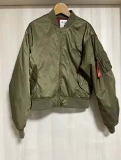 【ニコアンド】オリーブ色 MA-1スタイルジャケット