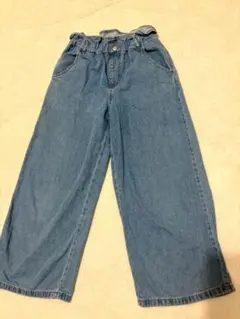 GU デニム ワイドパンツ 150cmのサムネイル