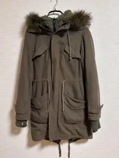 BARAK 3way ウールモッズコート　カーキ　ライナー付き　ファー取り外し可