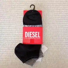 DIESEL ソックス 3足セット M 黒/グレー/白