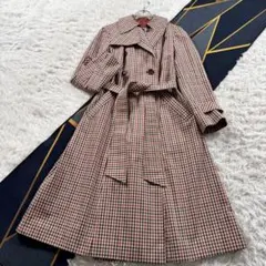 Aquascutum ギンガムチェック ベルト付 トレンチコート VV227のサムネイル