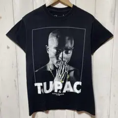 2PAC トゥーパック ヒップホップ ラッパー ビッグプリント 黒 Tシャツ