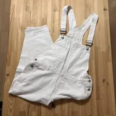 ホワイトデニムサロペット