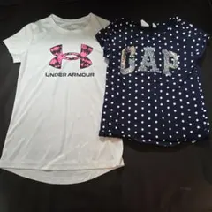 UNDER ARMOUR ホワイト GAP　Tシャツ　ドット柄Tシャツセット