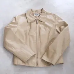 70s-80s レザー シングル ライダースジャケット 牛革ジャンm ビンテージ