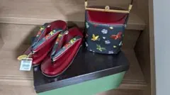 【Rinさま】未使用！草履とバッグセット　和装小物　刺繍