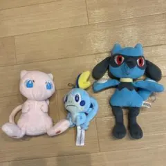 ポケモン　ぬいぐるみ　3個セット　リオル　メッソン　ミュウ