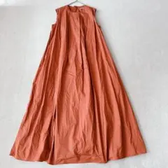 近年✨セオリーリュクス　フロントタックノースリーブワンピース　マキシ丈　洗える