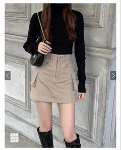 GRL インパン付きミリタリーミニスカート gm652