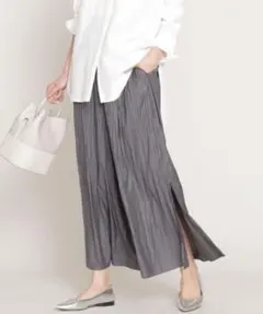 ☆ nano・universe ☆ サテンプリーツギャザーパンツ