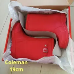 Coleman レインブーツ レッド 19cm　箱付きのサムネイル