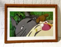ジブリくとなりのトトロ＞②イラスト ポスター【A3】 額縁付き　ラスト1点❣️のサムネイル