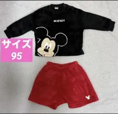 ミッキー トレーナー ショートパンツ サイズ95 セット アップ フリース