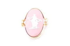 【美品】WEDGWOOD ウェッジウッド ジャスパー カメオ 2WAY ピンク
