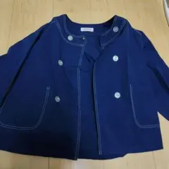 KIRINJI ネイビー ボタン付きジャケット