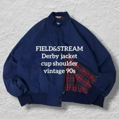 FIELD&STREAMダービージャケットネイビーカップショルダー古着短丈激レア