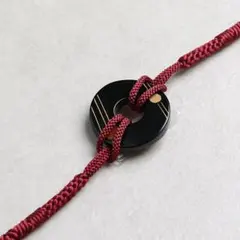 【新品】洒落きもの用　正絹 帯締め　エンジ系　V20489