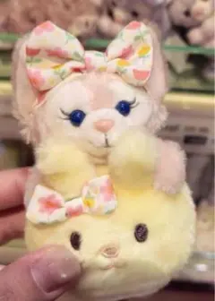 香港ディズニー　イースター　リーナベル　カチューシャカスタム　ふわふわマスコット