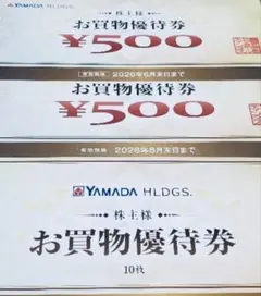 最新 ヤマダ電機(ヤマダデンキ)　優待券　6000円分