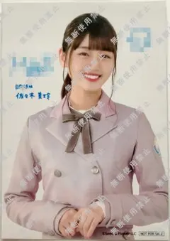 【印刷サイン入り】日向坂46 佐々木美玲「ローソンスマホくじブロマイドＣ賞」