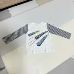 familiar 列車プリント 長袖カットソー