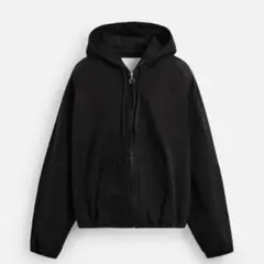 完売品 ZARA フード デニムジャケット ブラック