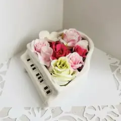 ピアノのフラワーアレンジ No.1 ピンク