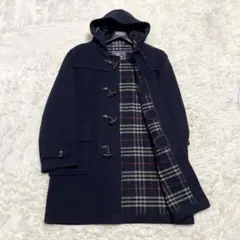 美品✨️ BURBERRY ダッフルコート ノバチェック ウール ネイビー XL