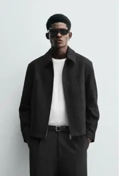 ZARA 大人気完売商品　シャイニーテクスチャージャケット