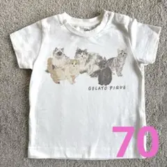 ジェラートピケ　ねこTシャツのサムネイル