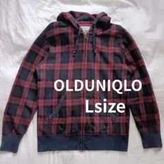 00s　OLD UNIQLO ダブルジップパーカー Y2K チェック　パーカー