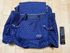 【お値下げ】Coleman キッズ リュック ドット柄 ネイビーのサムネイル