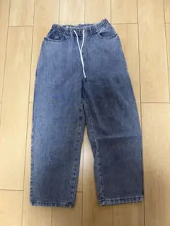 ライトブルーデニム ワイドシルエット