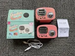 レトロスタイル スピーカー Bluetooth 2台セット