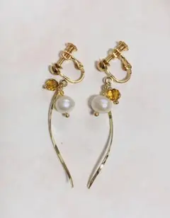 パール（真珠） ロングイヤリング