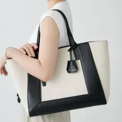 美品◆PAPILLONNER　2WAYトートバッグ　大容量　肩掛け　ハンドバッグのサムネイル