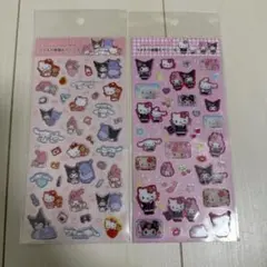 ラメ入り樹脂もりシール２枚セット　サンリオ