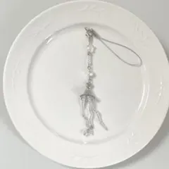 otobeads ビーズキーホルダー　ストラップ　クラゲ　韓国　韓国っぽ　グレー